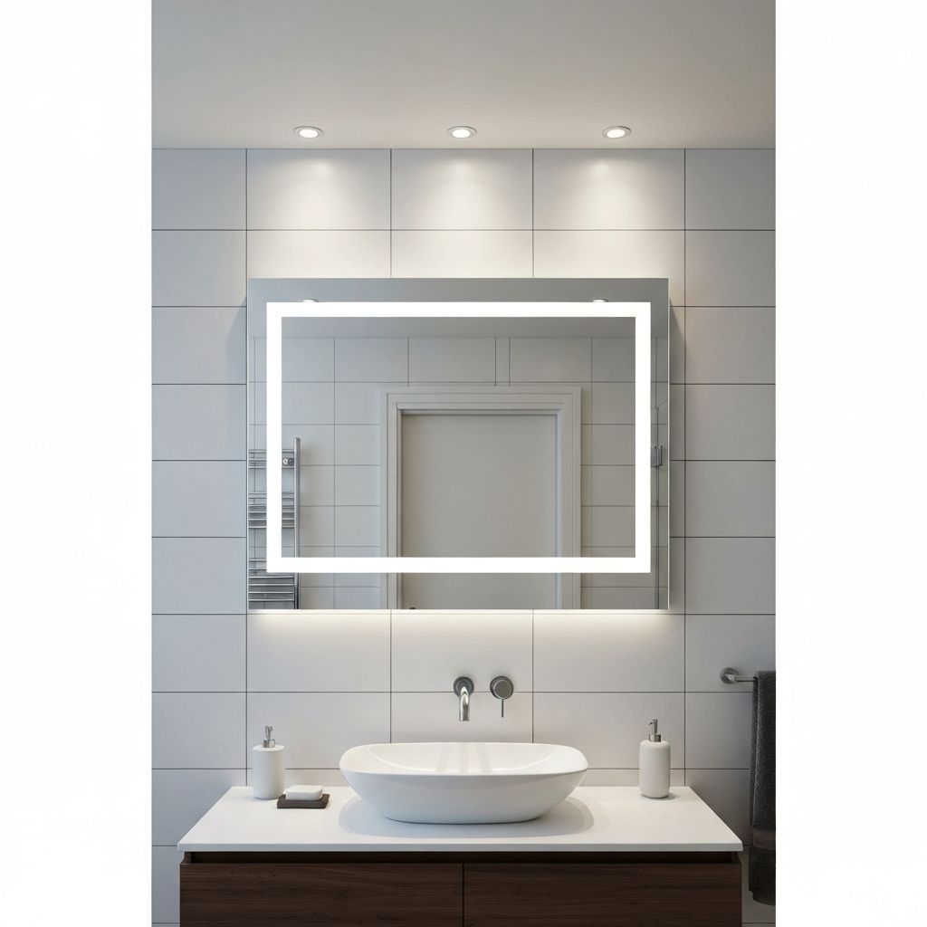 Bathroom with Vanity Mirror Lighting
