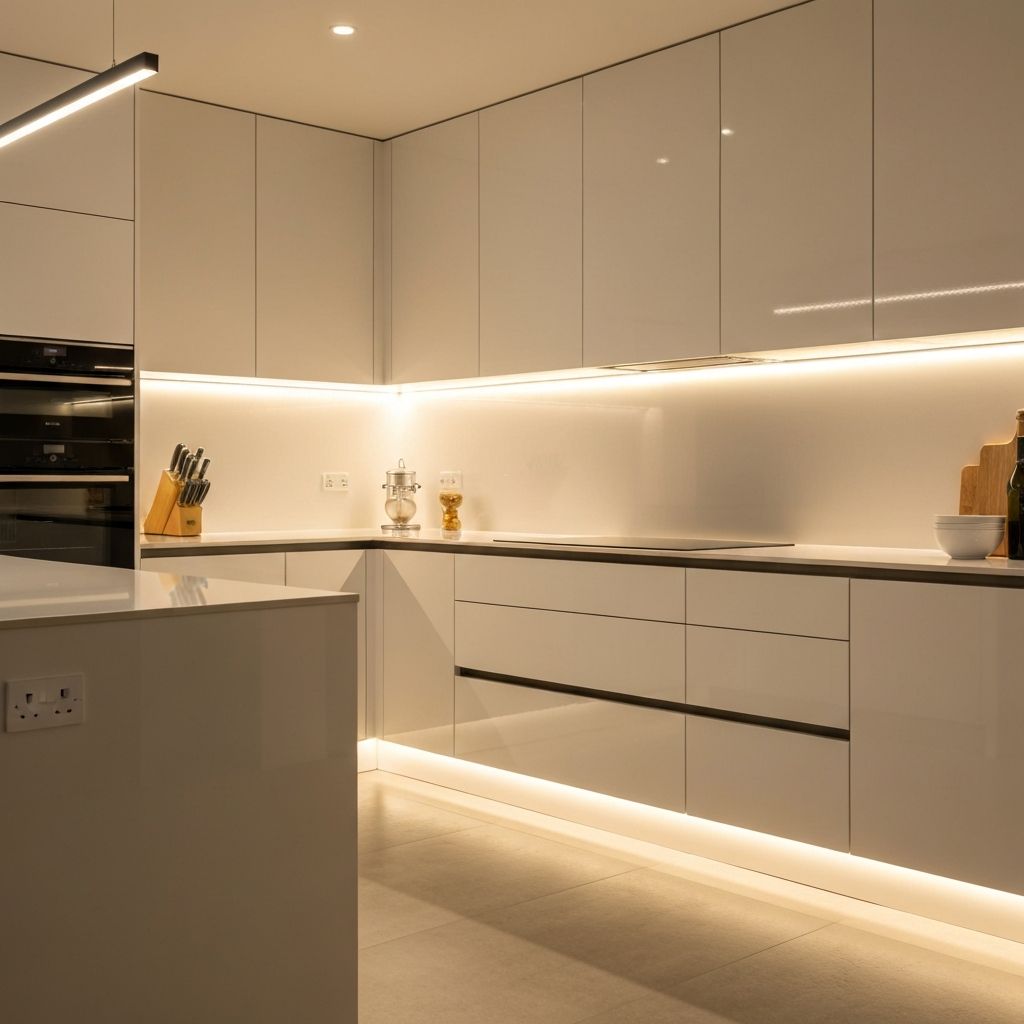 Integrated Linear Lighting in Kitchen