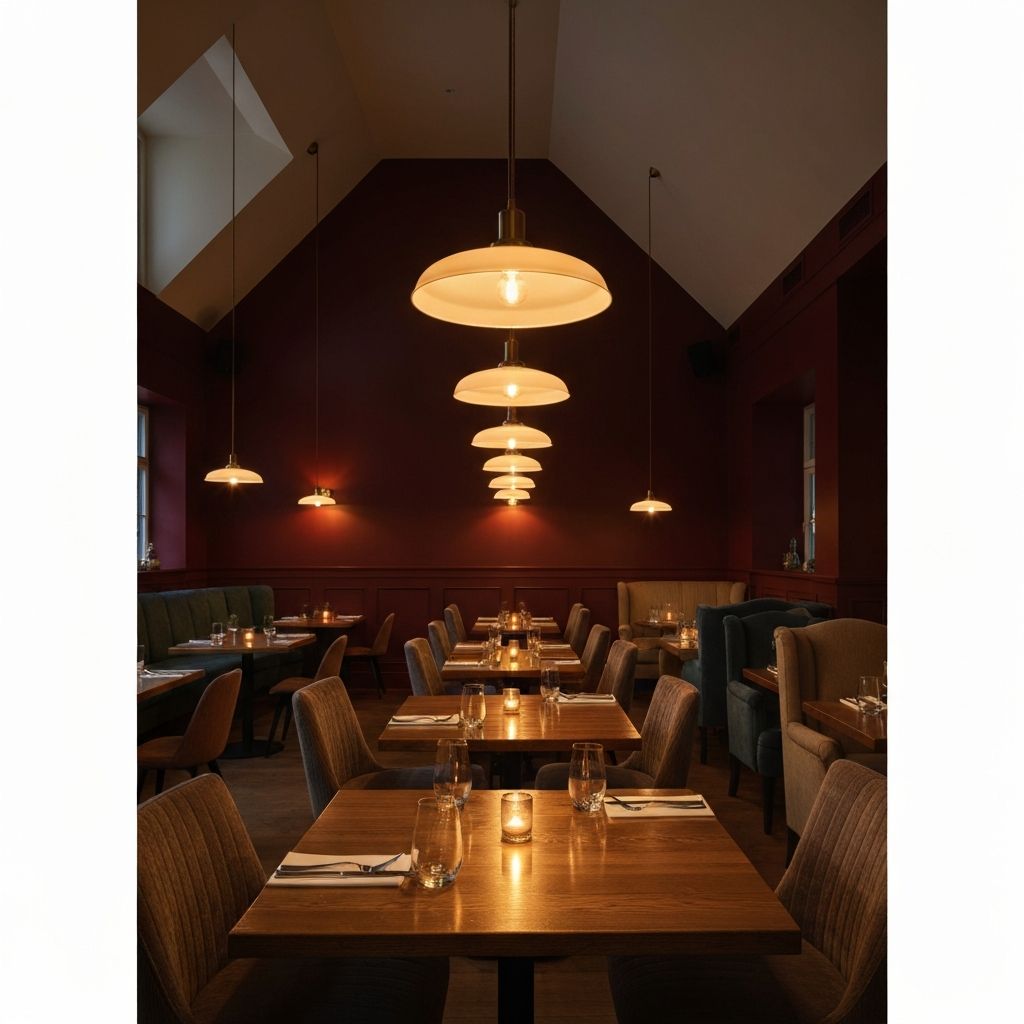 Restaurant with Ambient Dining Lighting